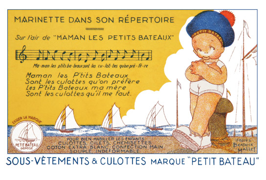 Reklama z 1920 roku. Źródło: petit-bateau.com