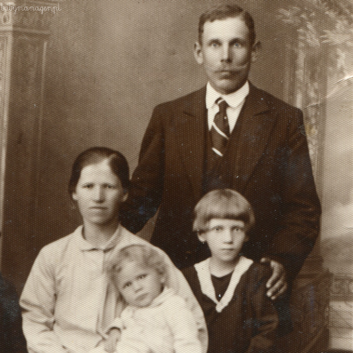 moi pradziadkowie, mały Bolek i Janinka